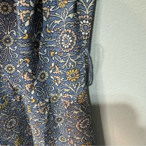 Max Studio Blue Floral Midi Wrap Tie Dress NWT - Picture 13 of 16